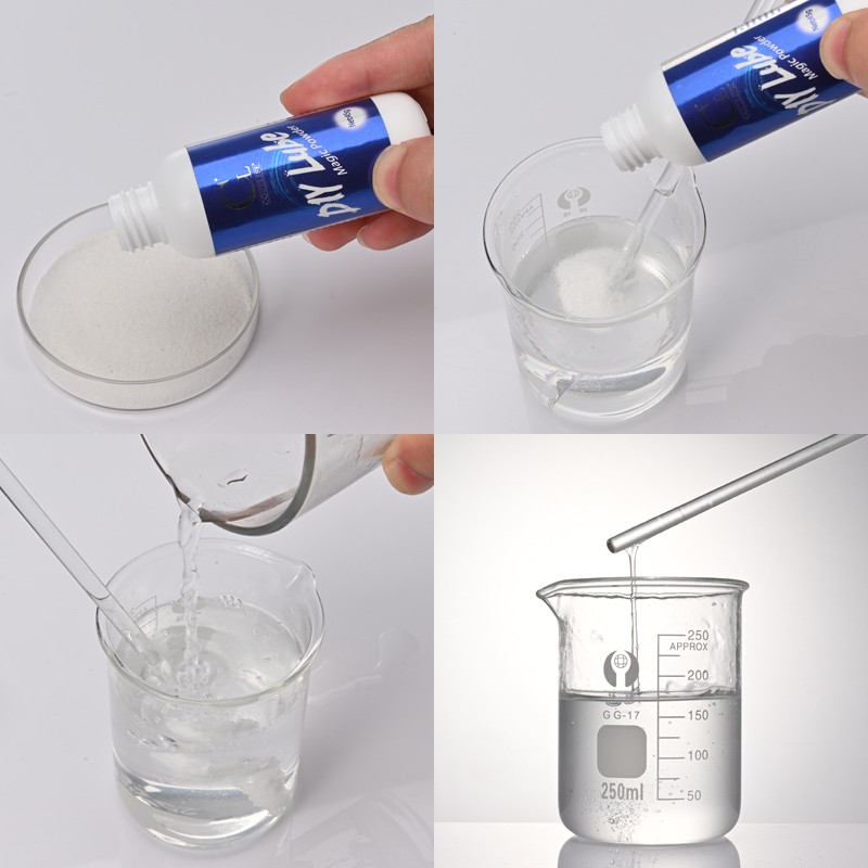 Private Label 45g 1g=120ml Water Base Sex Lubricant Making Powder for Watery Thick DIY Massage Gel Powder Lube