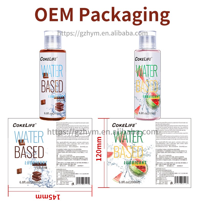 Cokelife 200ml OEM Oral Lube Sex Personal Flavored Lube Edible Gel Nature Edible Fruit Flavor Lube Gel Blow Job Intimate Glide