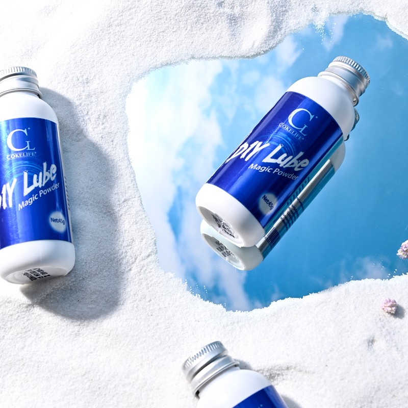 Private Label 45g 1g=120ml Water Base Sex Lubricant Making Powder for Watery Thick DIY Massage Gel Powder Lube