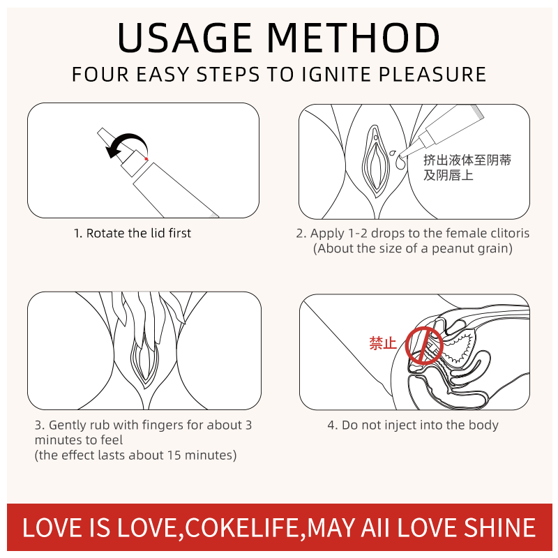 CokeLife Free Sample 3 Pieces 2G Sexual Exciting Promescent Climax Control Sexual Lubricante Orgasmo Females