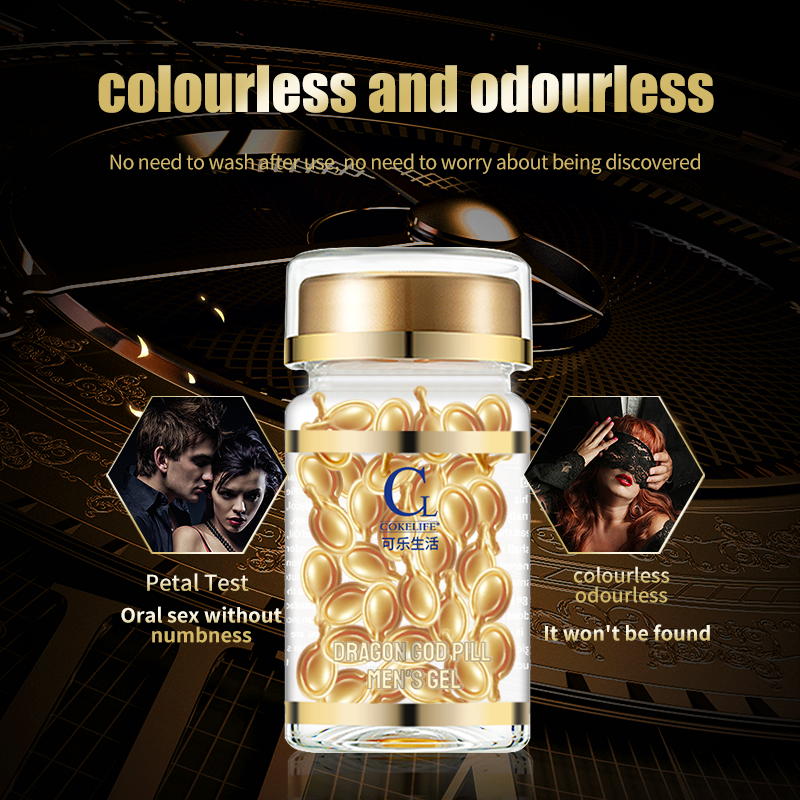 CokeLife OEM 30pcs / Box Wholesale Male Delay Lubricant Capsules Body Care Serum Personal Lube Men Delay Long Time Sex Capsules