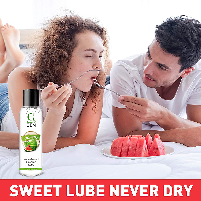 OEM 118ML Edible Oral Sex Lube Oral Sex Gel Blow Job Water Lubricant Strawberry Peach Watermelon Flavor Lube