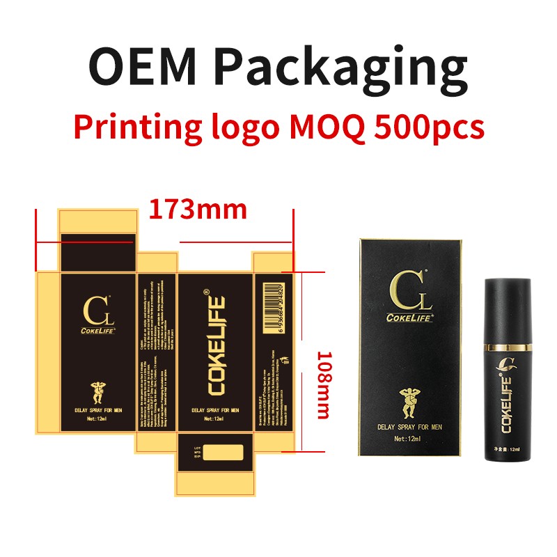CokeLife OEM CE 12ml Male Delay Ejaculation Climax Control Spray X4%  Intimate Sexual Moments Sex Oil for Extending Climax