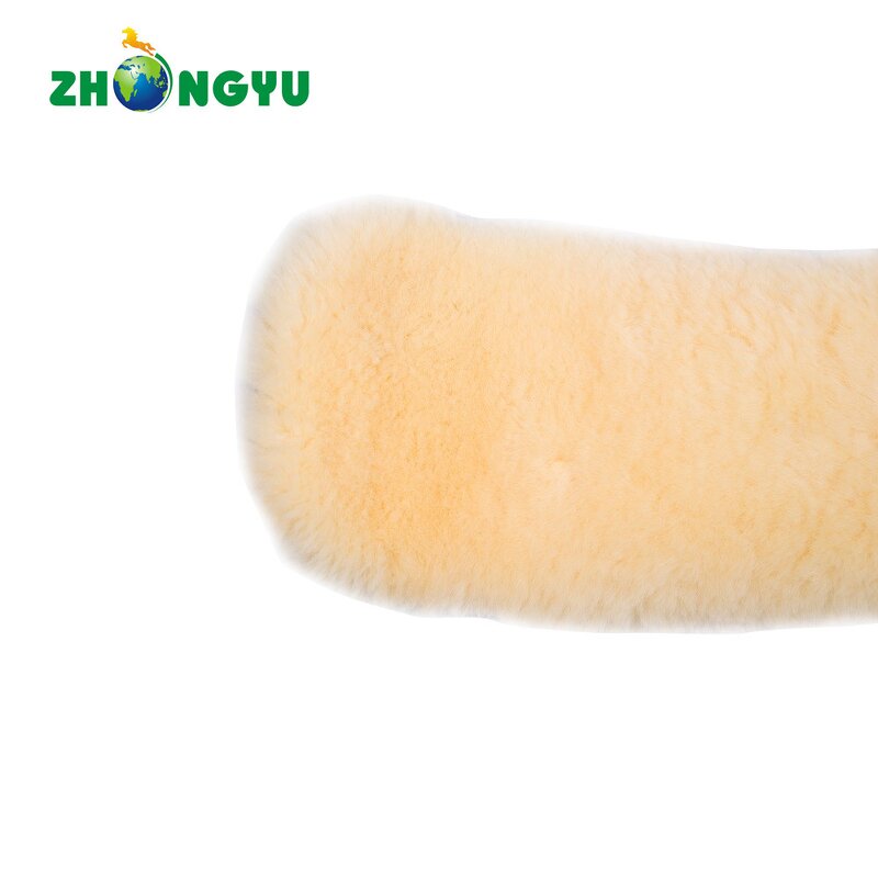English Sheepskin Girth Manufacturer - Custom Made Dressage Natural Color