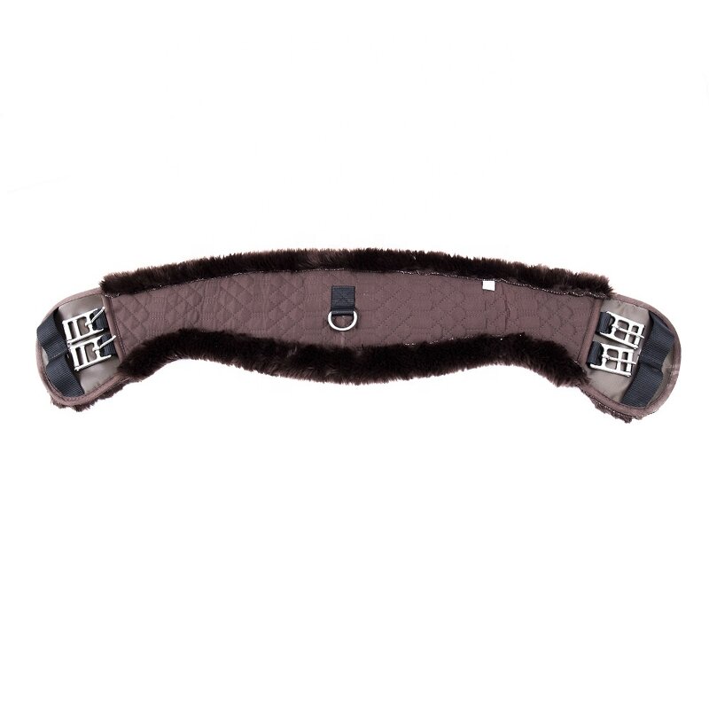 Sheepskin Dressage Girth Factory - Custom Made Moon Style Black Lambskin