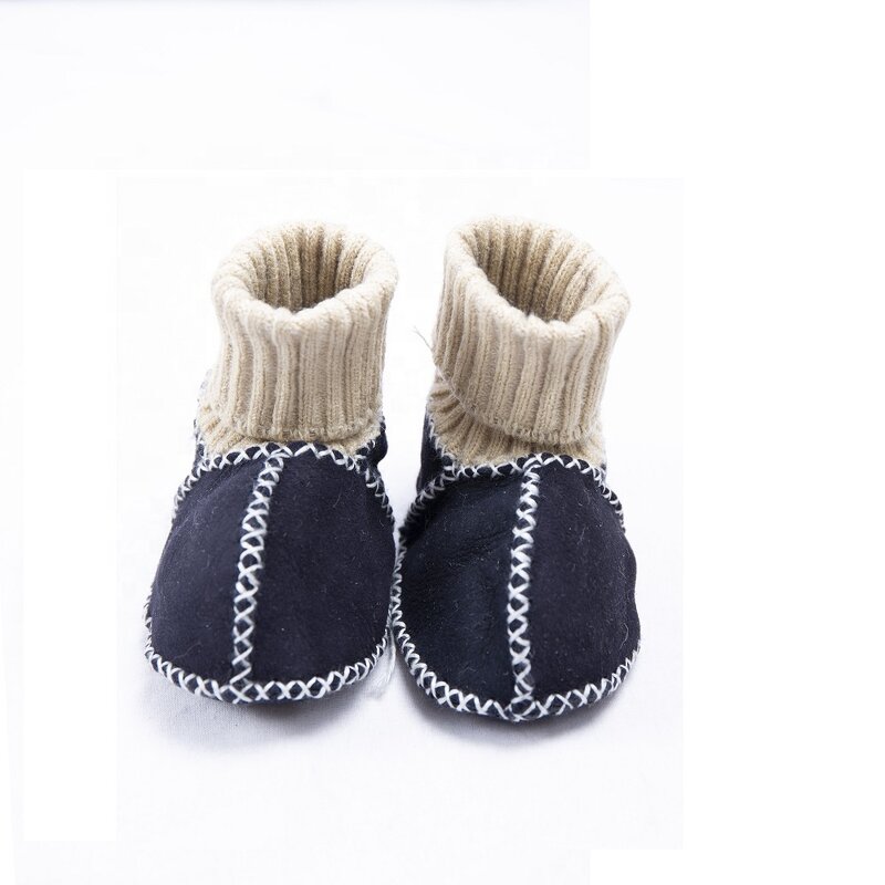 Lambskin Baby Shoes Supplier - Handmade Real Fur Infant Booties 0-1Years