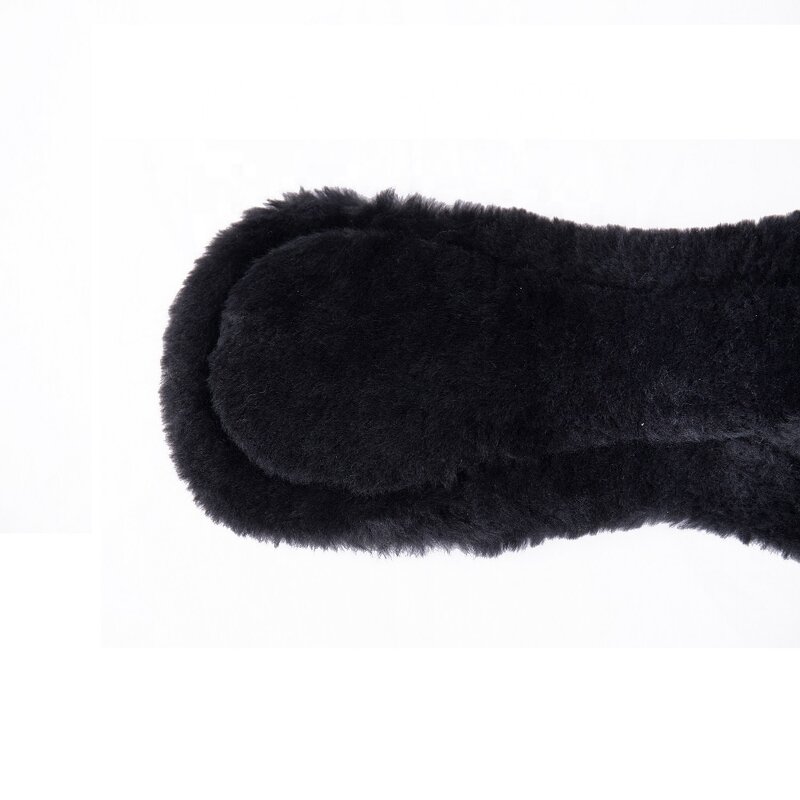 Sheepskin Dressage Girth Factory - Equestrian Black Wool Quilted Western