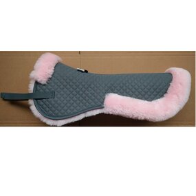 Pink Sheepskin Saddle Half Pad Supplier - Custom Made Horse Equipment