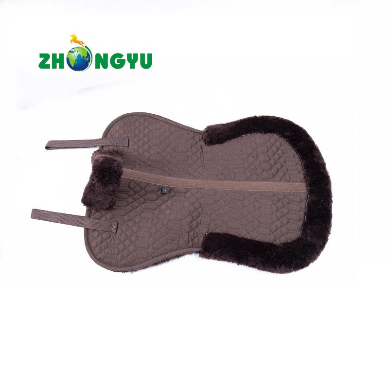 Sheepskin Quilted Half Saddle Pad Manufacturer - Custom Made Felt Black English