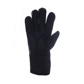 Horse Riding Gloves Supplier - Grey Sheepskin Mitten Navy Blue Set