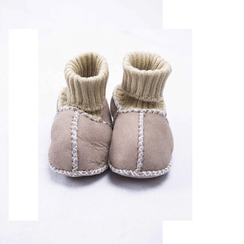 Lambskin Baby Shoes Supplier - Handmade Real Fur Infant Booties 0-1Years