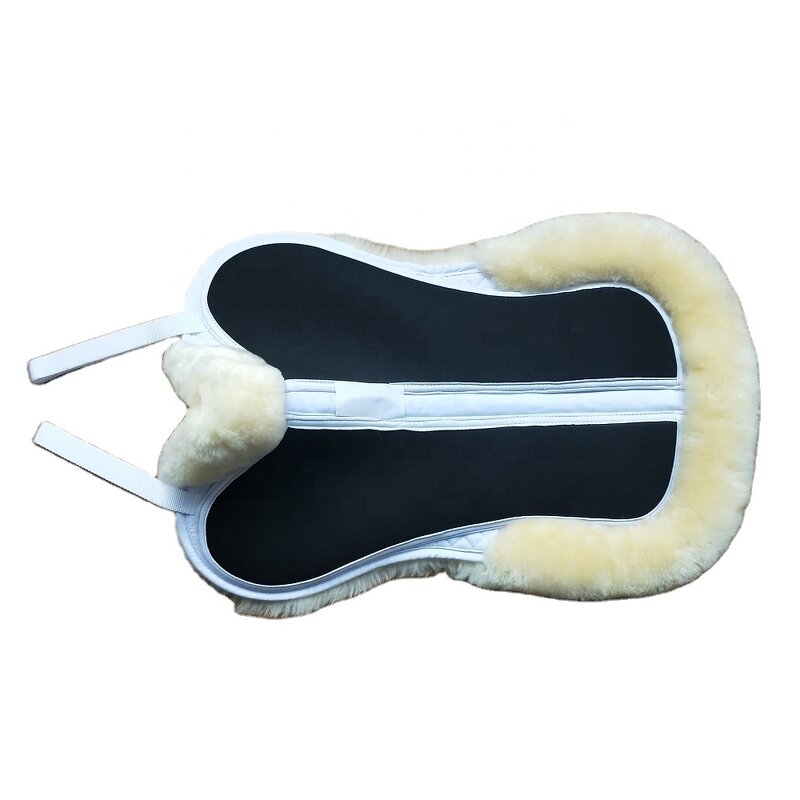 Sheepskin Anti-slip Saddle Half Pad Supplier - Neoprene Shock Absorption