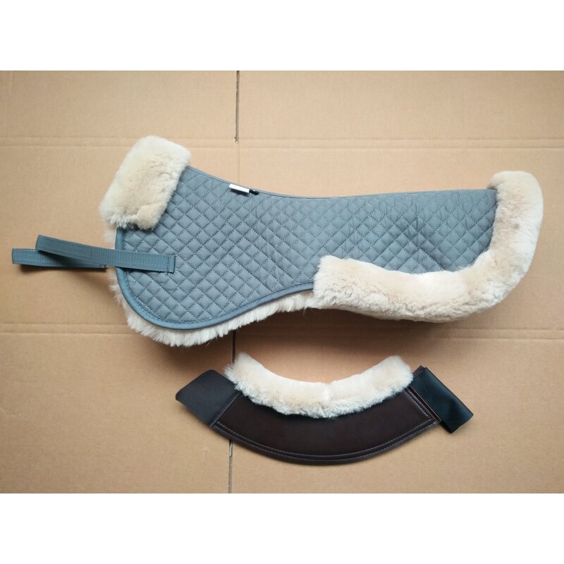Sheepskin Saddle Half Pad Factory - for Horse Riding Equipment