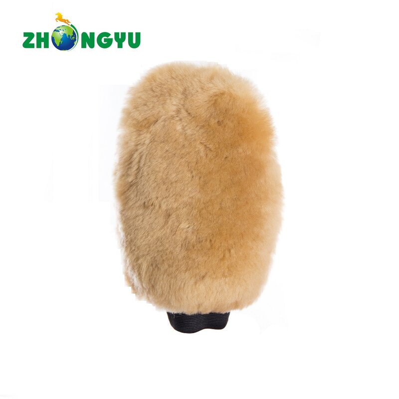 Horse Grooming Kit Factory - Custom Made Brown Sheepskin Saddle Gloves