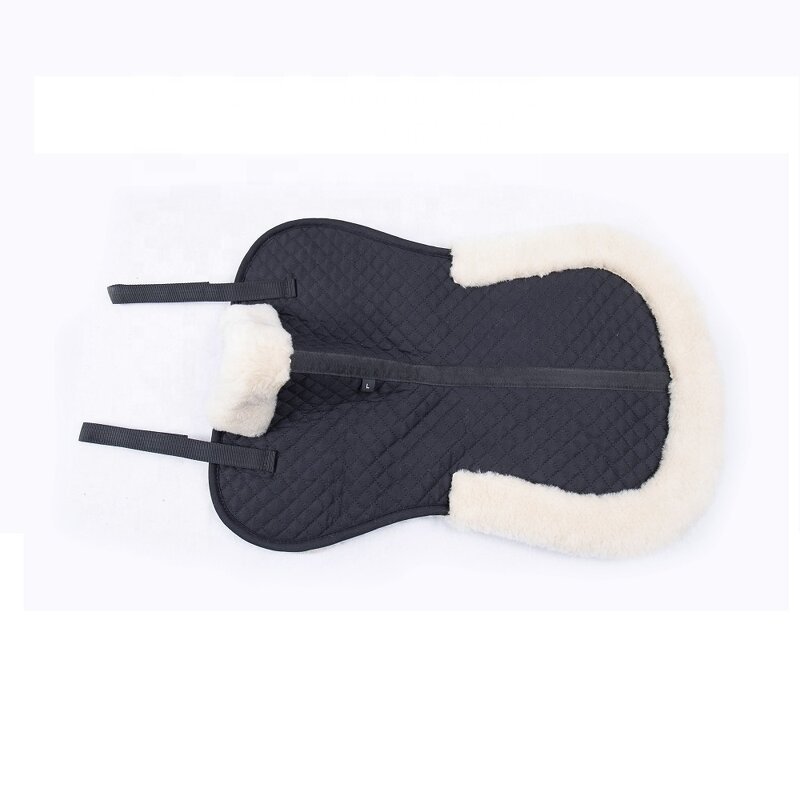 Sheepskin Quilted Half Saddle Pad Manufacturer - Custom Made Felt Black English