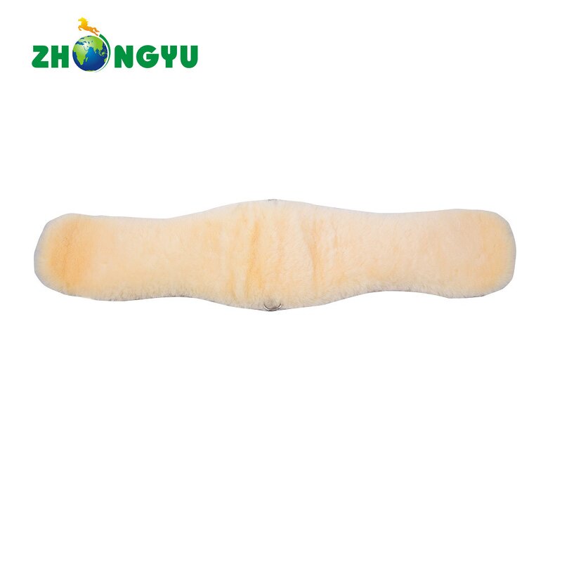 English Sheepskin Girth Manufacturer - Custom Made Dressage Natural Color