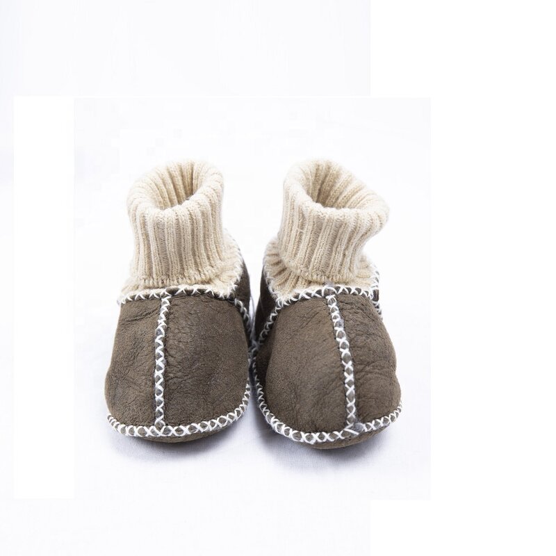 Lambskin Baby Shoes Supplier - Handmade Real Fur Infant Booties 0-1Years