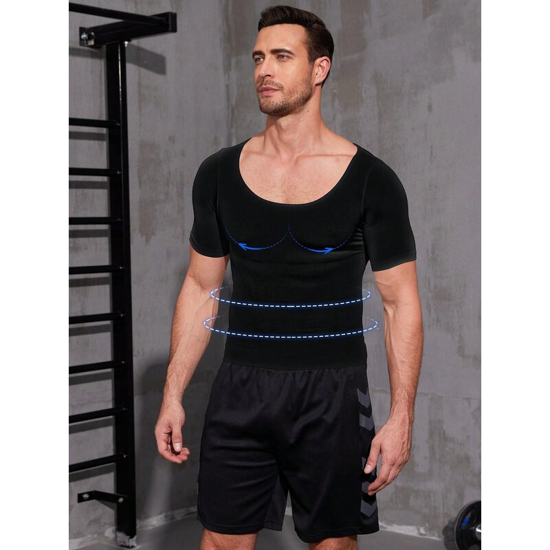 Men's Sports T-Shirt Manufacturer - OEM Custom Waist-Slimming Tummy-Control