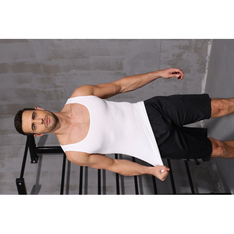 Compression Sports Vest Manufacturer - OEM Custom Men's Knitted Shaping