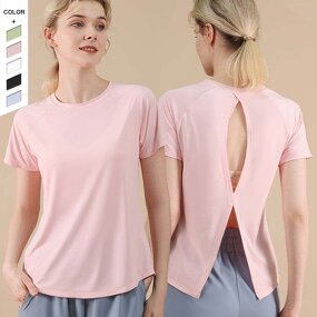 Yoga Top Manufacturer - OEM/ODM Summer Skin-Friendly Round Neck Back