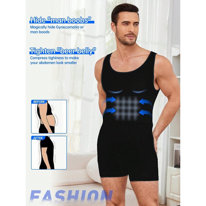Men's Sports Bodysuit Manufacturer - OEM Custom with Abdomen Control Open