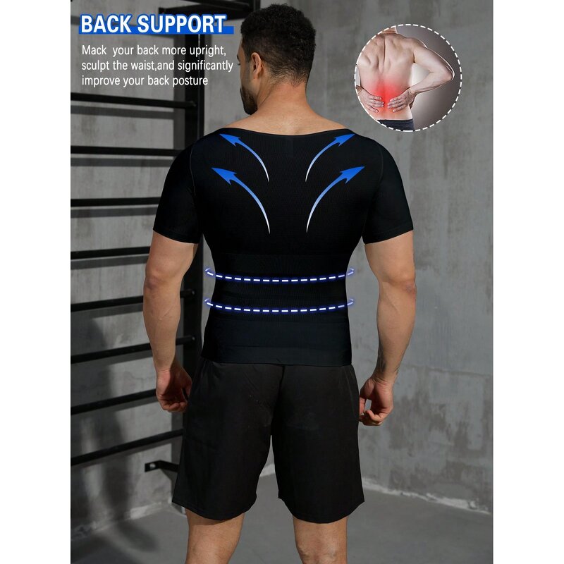 Men's Shaping Top Manufacturer - OEM/ODM New Style Short-Sleeve Waist-Training