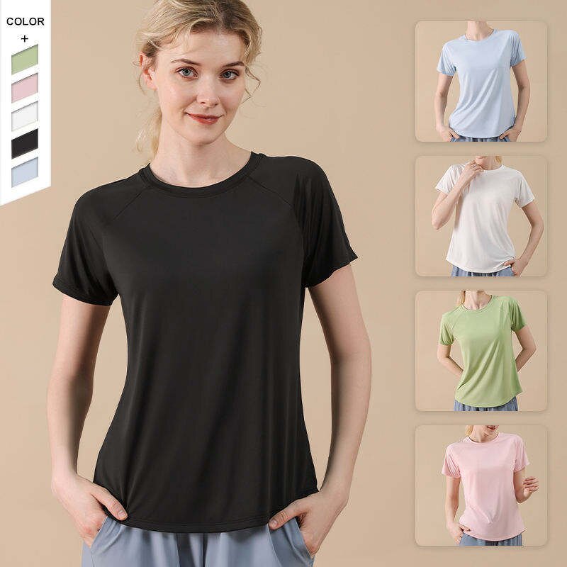 Yoga Top Manufacturer - OEM/ODM Summer Skin-Friendly Round Neck Back