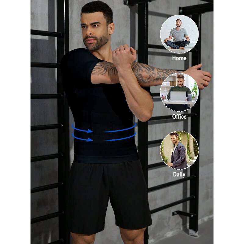 Men's Shaping Top Manufacturer - OEM/ODM New Style Short-Sleeve Waist-Training