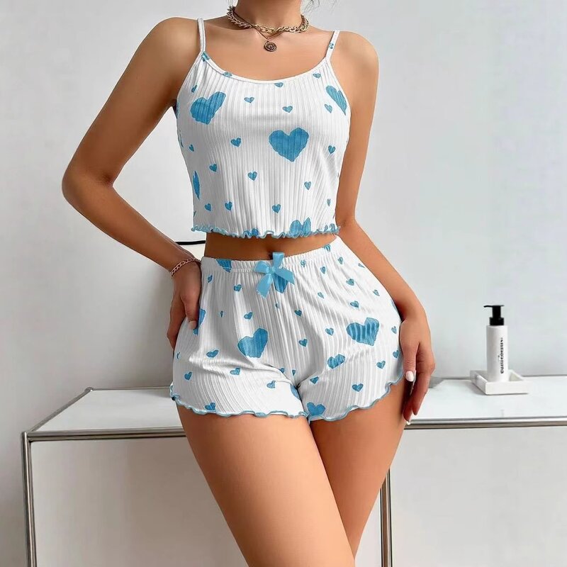 Women's Pajama Set Manufacturer - OEM Custom Cross-border Heart Style