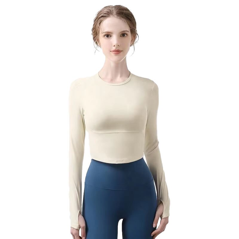 Yoga Top Manufacturer - OEM/ODM Women's Seamless Quick-Dry Long Sleeve