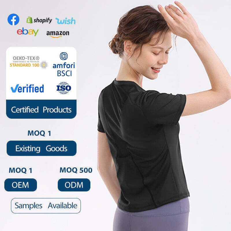 Yoga Fitness T-Shirt Manufacturer - OEM/ODM Summer Quick-Dry Round Neck