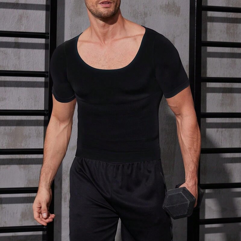 Men's Sports T-Shirt Manufacturer - OEM Custom Waist-Slimming Tummy-Control