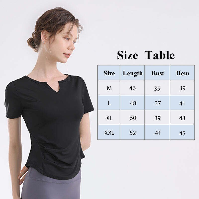Pilates T-Shirt Manufacturer - OEM/ODM High Quality Quick-Dry Small V-Neck