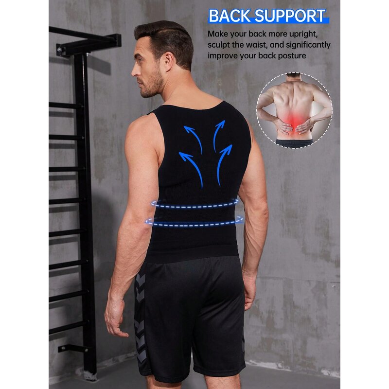 Compression Sports Vest Manufacturer - OEM Custom Men's Knitted Shaping