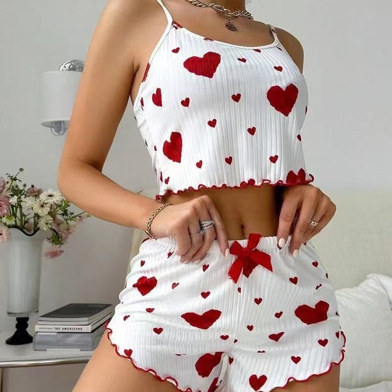 Women's Pajama Set Manufacturer - OEM Custom Cross-border Heart Style