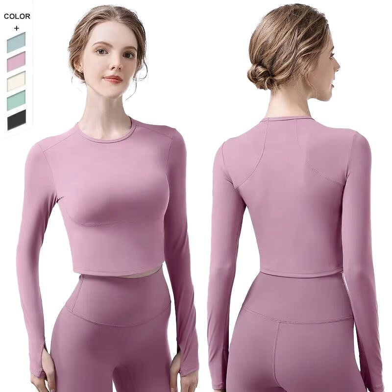 Yoga Top Manufacturer - OEM/ODM Women's Seamless Quick-Dry Long Sleeve