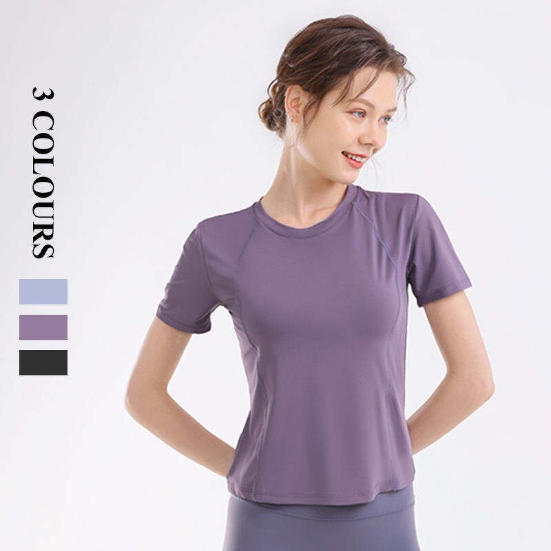 Yoga Fitness T-Shirt Manufacturer - OEM/ODM Summer Quick-Dry Round Neck