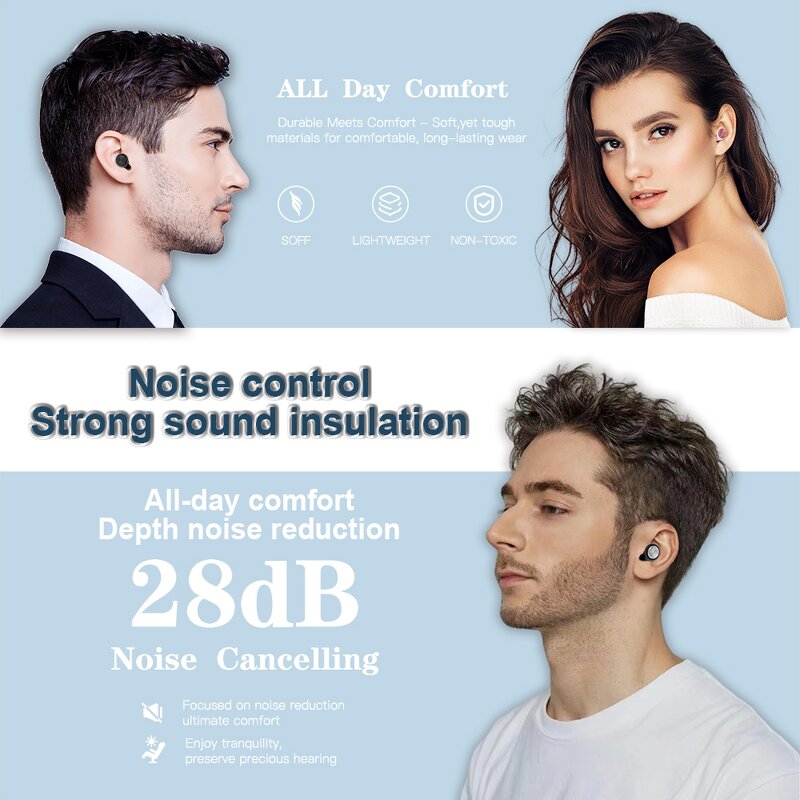 Sleep Earplugs Manufacturer - Silicone Black Soundproof Noise Reduction Set