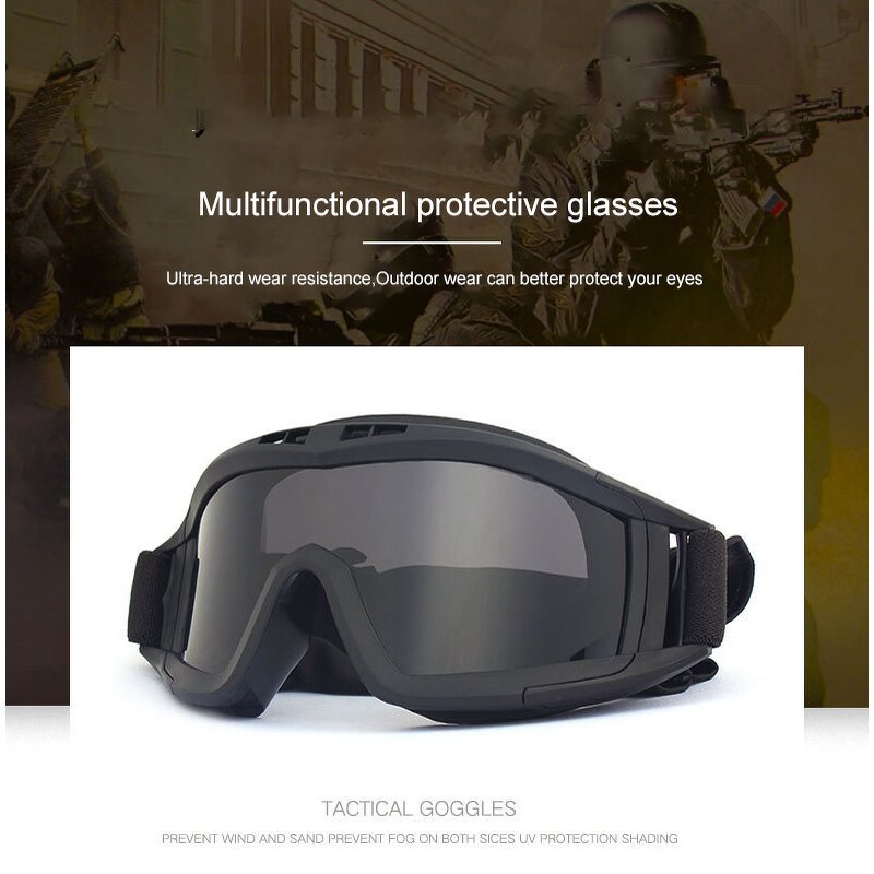Outdoor Motorcycle Riding Glasses Supplier - Wholesale Sport Glasses Shooting Windproof Tactical