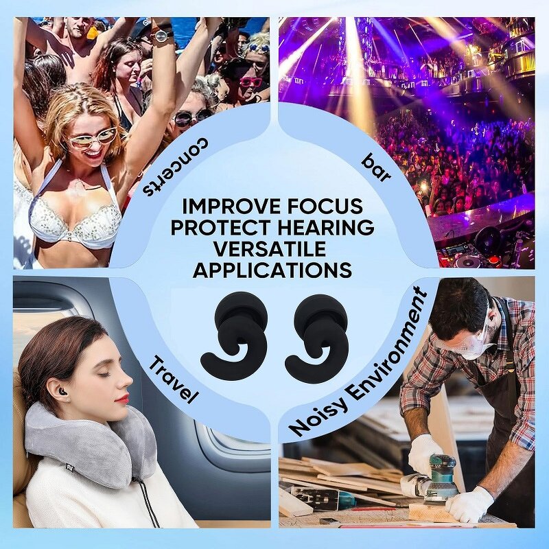 Washable Silicone Earplugs Supplier - Reusable Hearing Protection for Sleeping Work