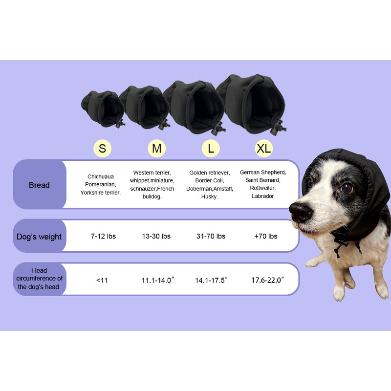 Dog Ear Protection Supplier - 29dB NRR Dog Headphones for Anxiety Relief