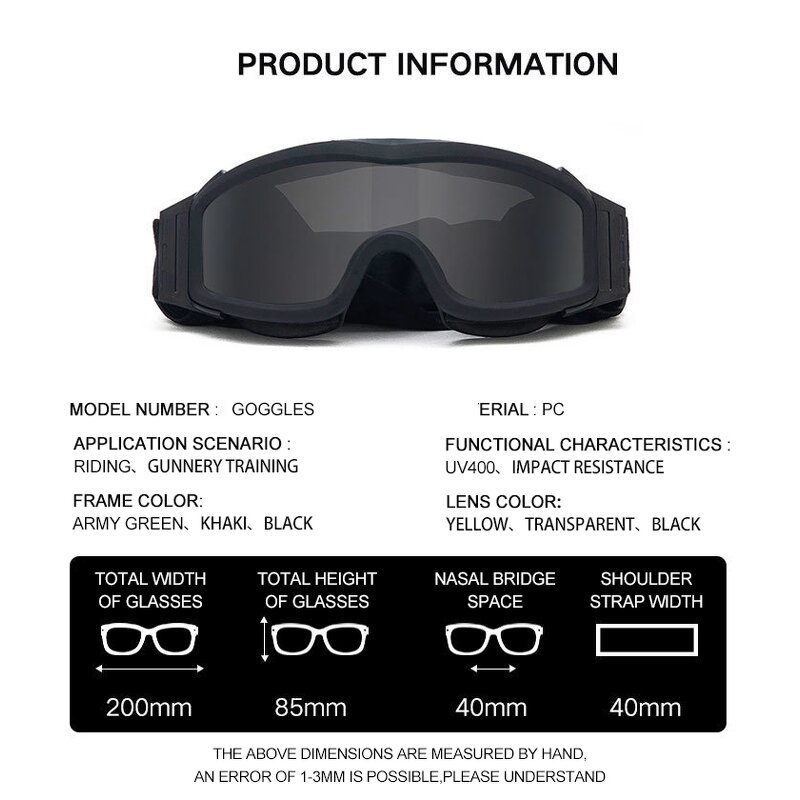 Airsoft Tactical Goggles Manufacturer - Cs Safety Explosion-Proof Anti-Fog Glasses