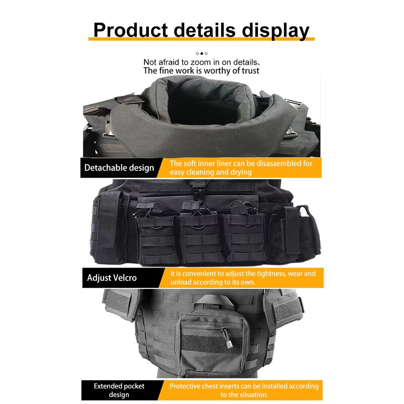 Adjustable Outdoor Tactical Vest Supplier - Custom Wholesale Plate Carrier Men's Security