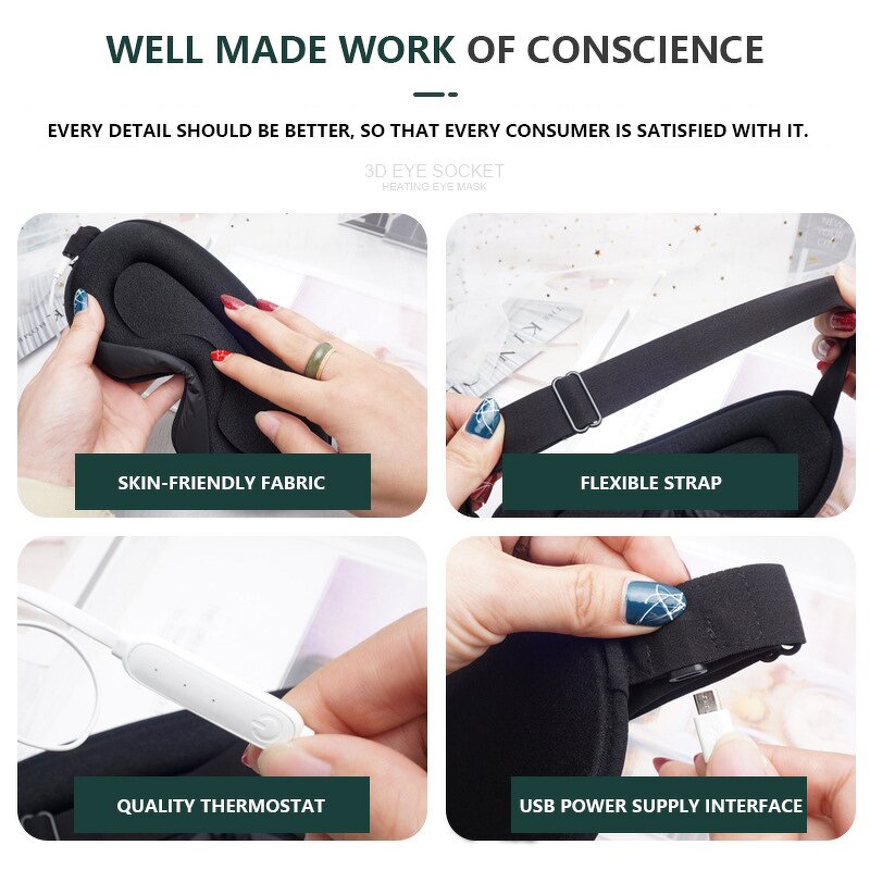 3D Contoured Cup Sleeping Mask Factory - Blindfold for Comfortable Sleep Eye Health