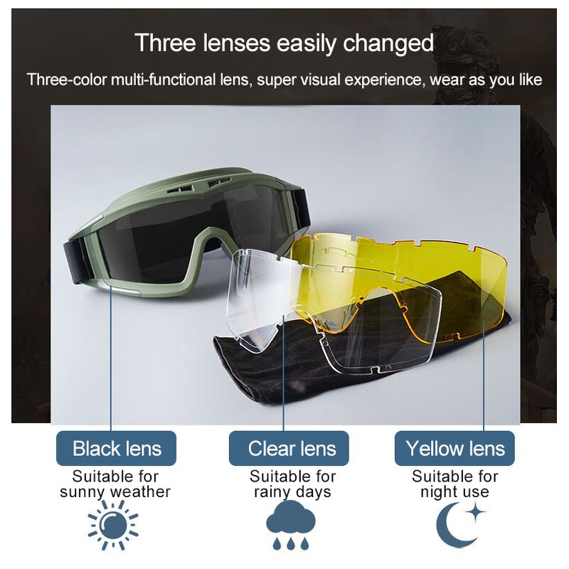 Protective Airsoft Goggles Supplier - Good Sales Ballistic Safety for Shooting Hunting