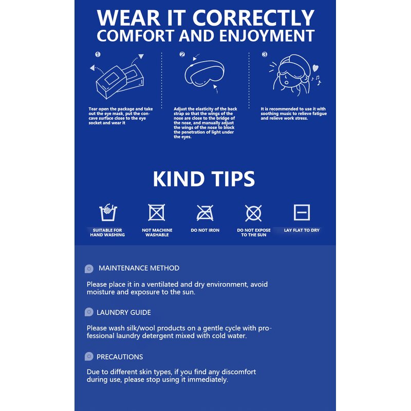 3D Contoured Cup Sleeping Mask Factory - Blindfold for Comfortable Sleep Eye Health