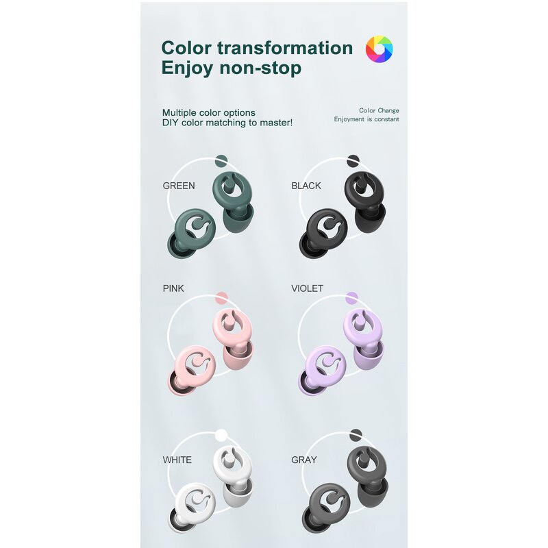 Custom Silicone Ear Plugs Factory - 2025 Logo Noise Cancelling with Case