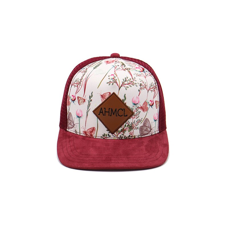 Dad Hats Manufacturer - Wholesale Leather Patch Custom Adjustable 7 Panel