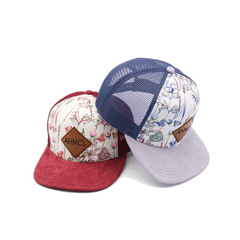 Dad Hats Manufacturer - Wholesale Leather Patch Custom Adjustable 7 Panel