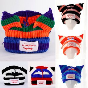 Winter Hats Manufacturer - Wholesale Acrylic Two Tone Wool Thick Knitted